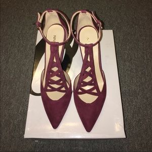 Nine West burgundy heels 7.5